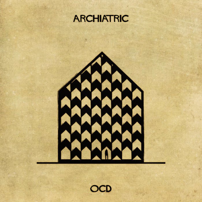 architectual-mental-illness-illustrations Federico Babina ocd