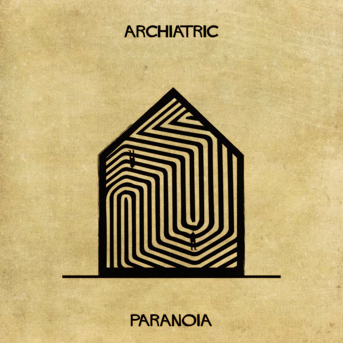 architectual-mental-illness-illustrations Federico Babina paranoi