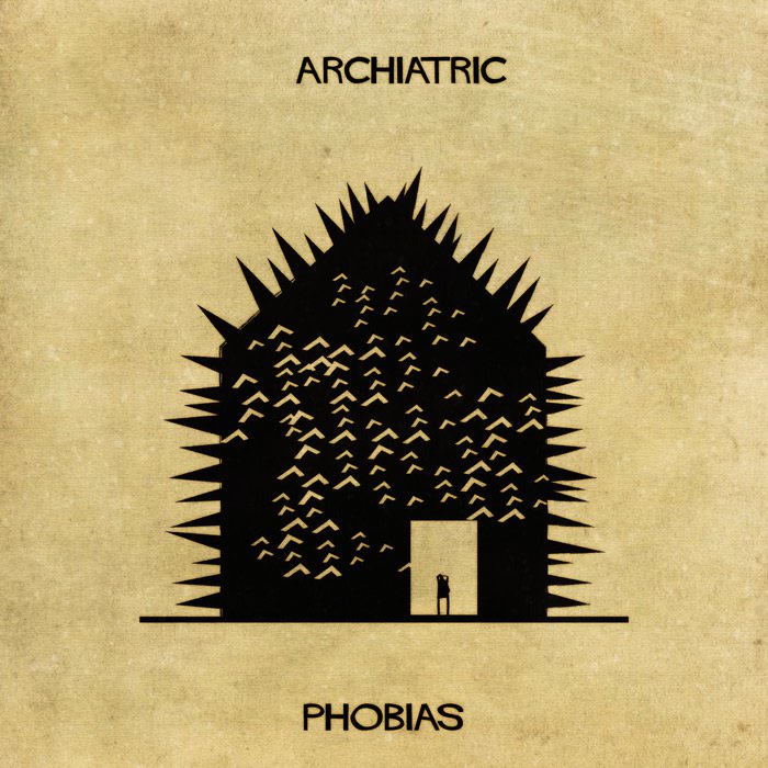 architectual-mental-illness-illustrations Federico Babina phobias