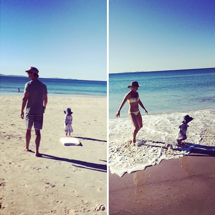 chris hemsworth best dad beach time