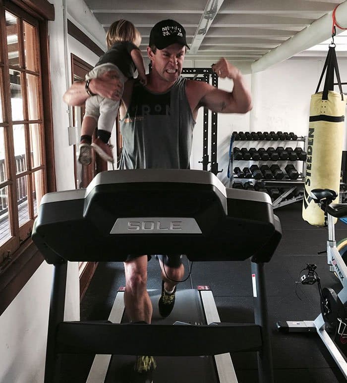 chris hemsworth best dad trains together