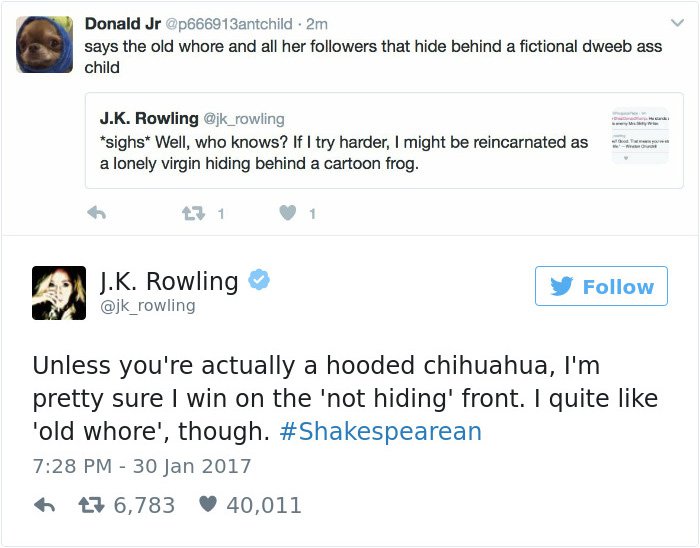 funny-jk-rowling-twitter-comebacks hiding behind