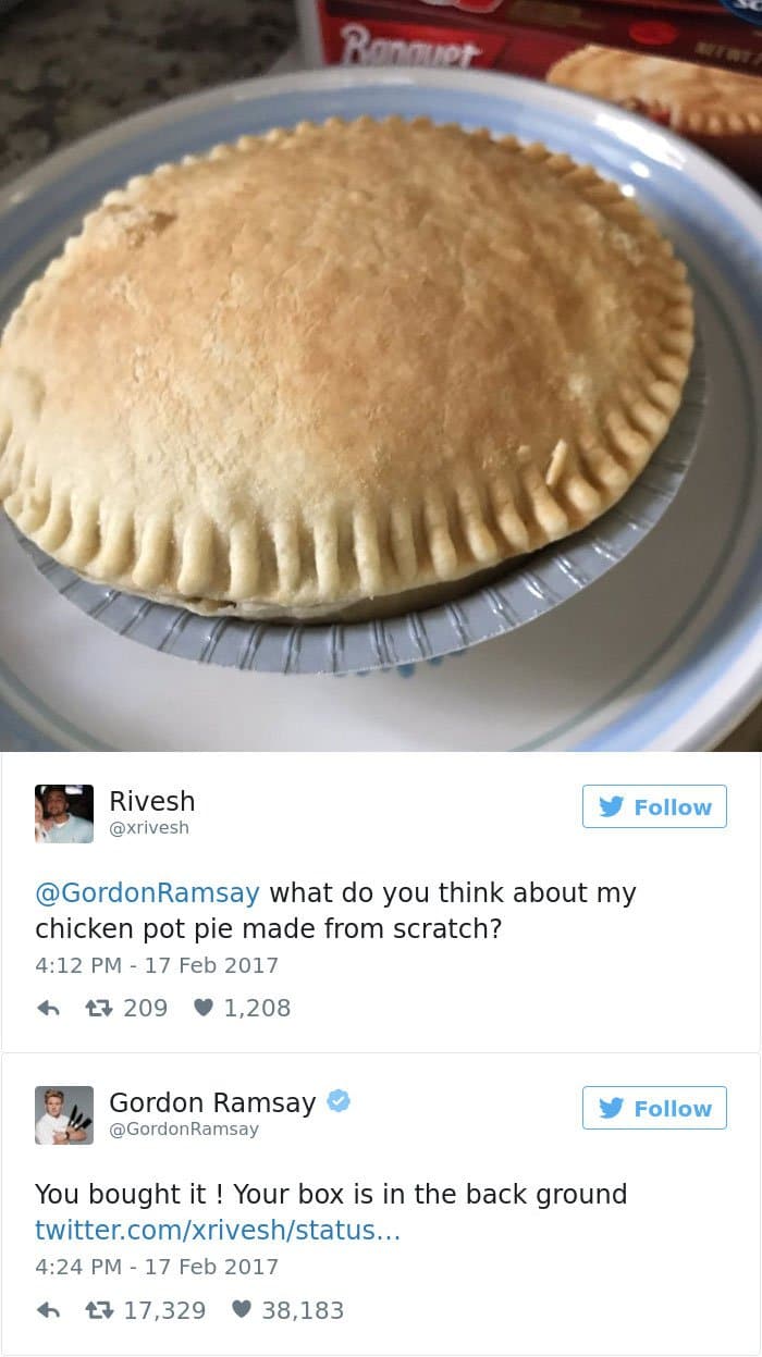 chicken pie with box in the background