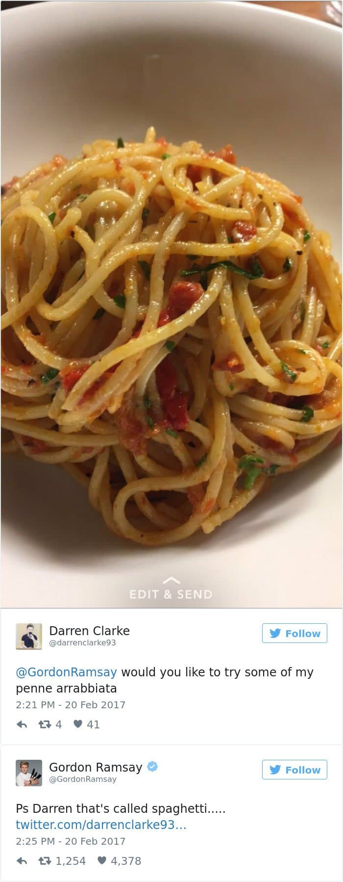 penne arrabiata spaghetti