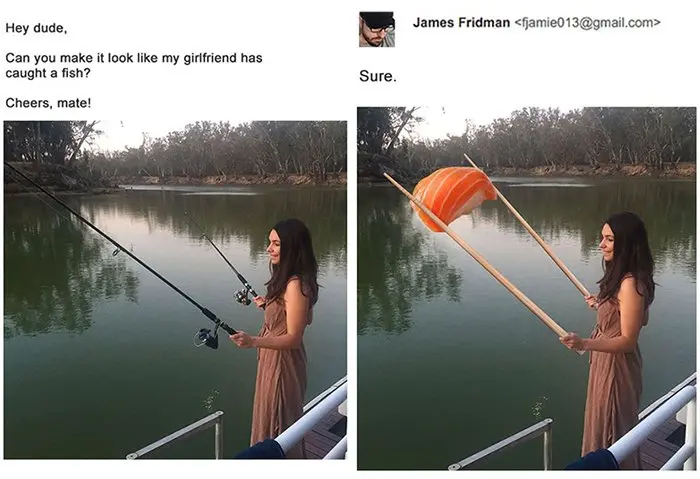 james fridman photoshop requests caught a fish