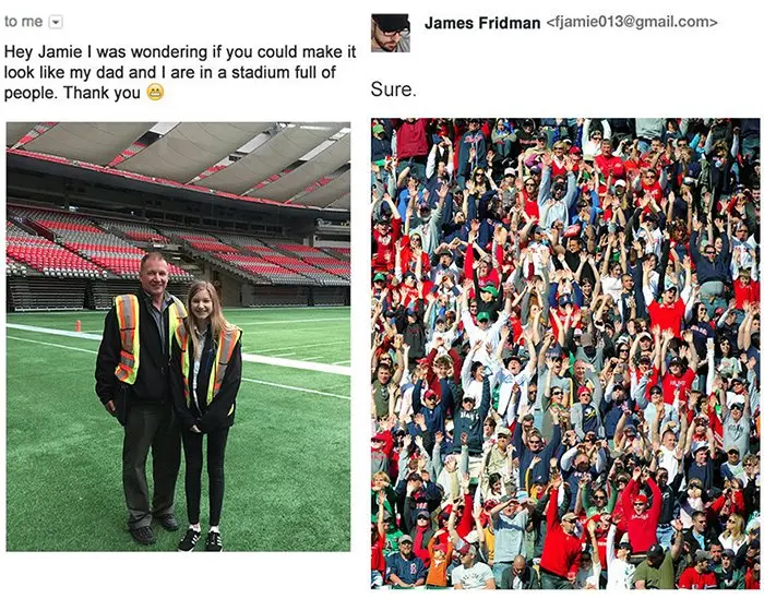 james fridman photoshop requests stadium full of people