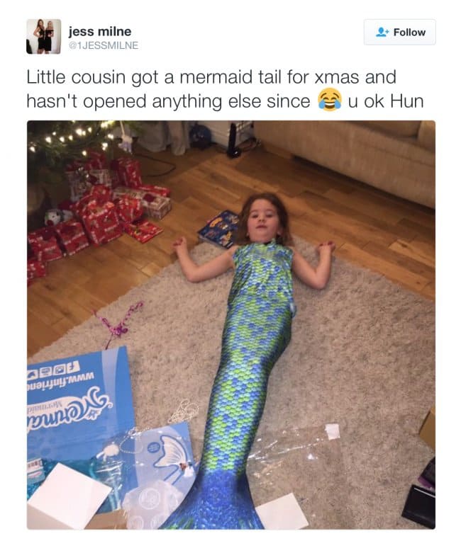 kid in mermaid outfit