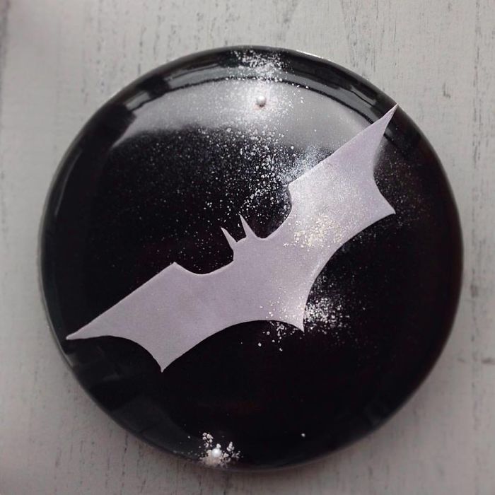 mirror marble mousses batman cake