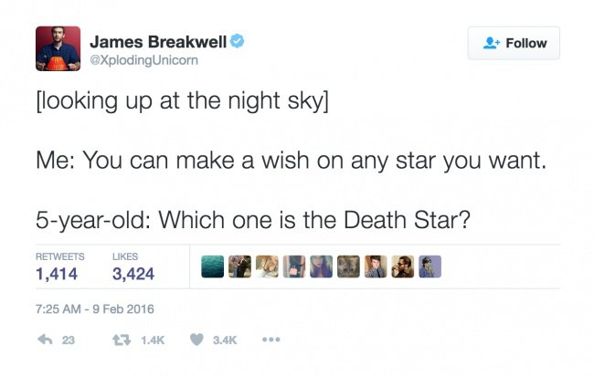 parenting tweets death star