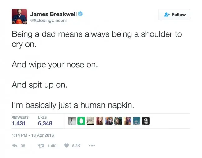 parenting tweets human napkin