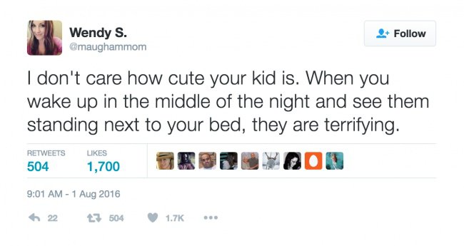 parenting tweets wake up kid standing next to you