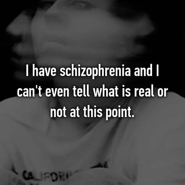 real life description schizophrenia cant tell whats real