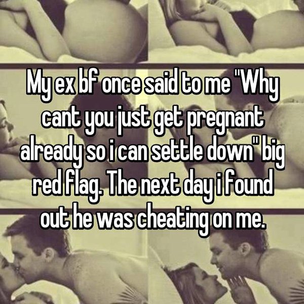 relationship red flags get pregnant already