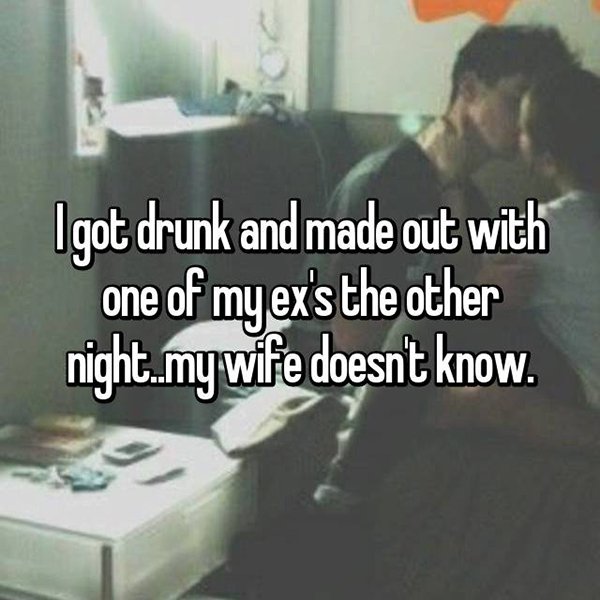 secrets in marriage drunk made out with ex