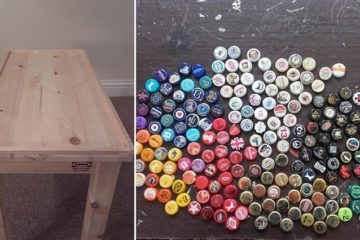 DIY Bottle Caps Table
