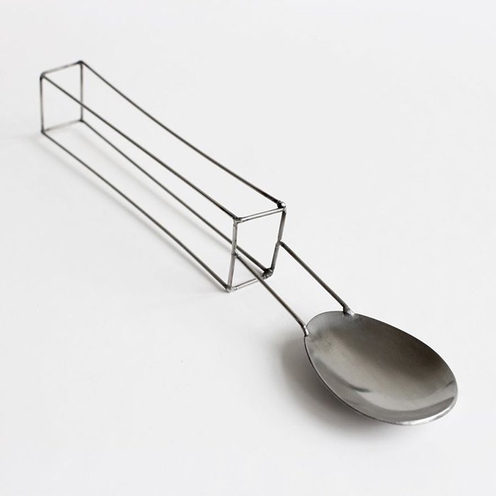 Experimental Cutlery square frame spoon