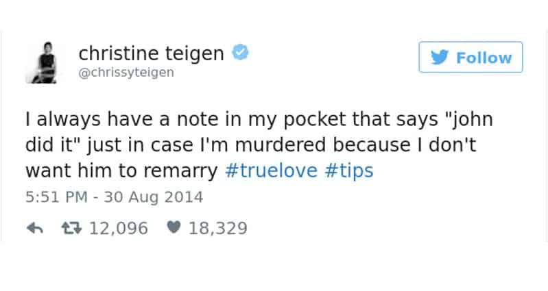 Funny Chrissy Teigen Tweets