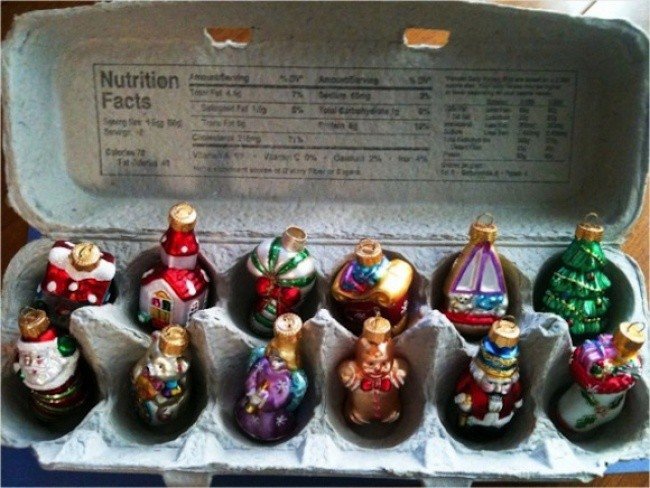 alternative uses egg carton ornaments