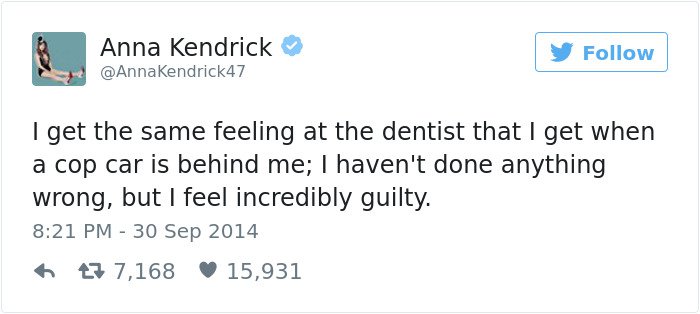 anna kendrick tweets feel guilty