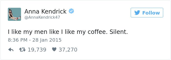 anna kendrick tweets silent coffee