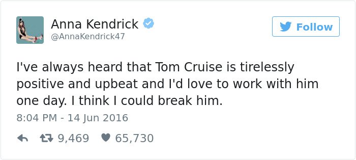 anna kendrick tweets tom cruise