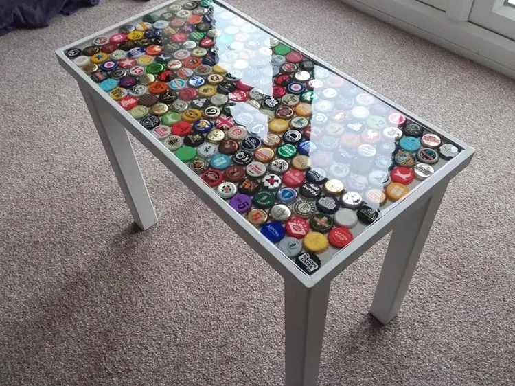 bottle cap table