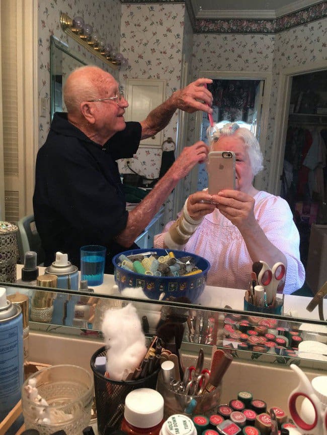 charming love stories elderly couple hair