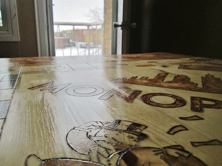 close up monopoly table