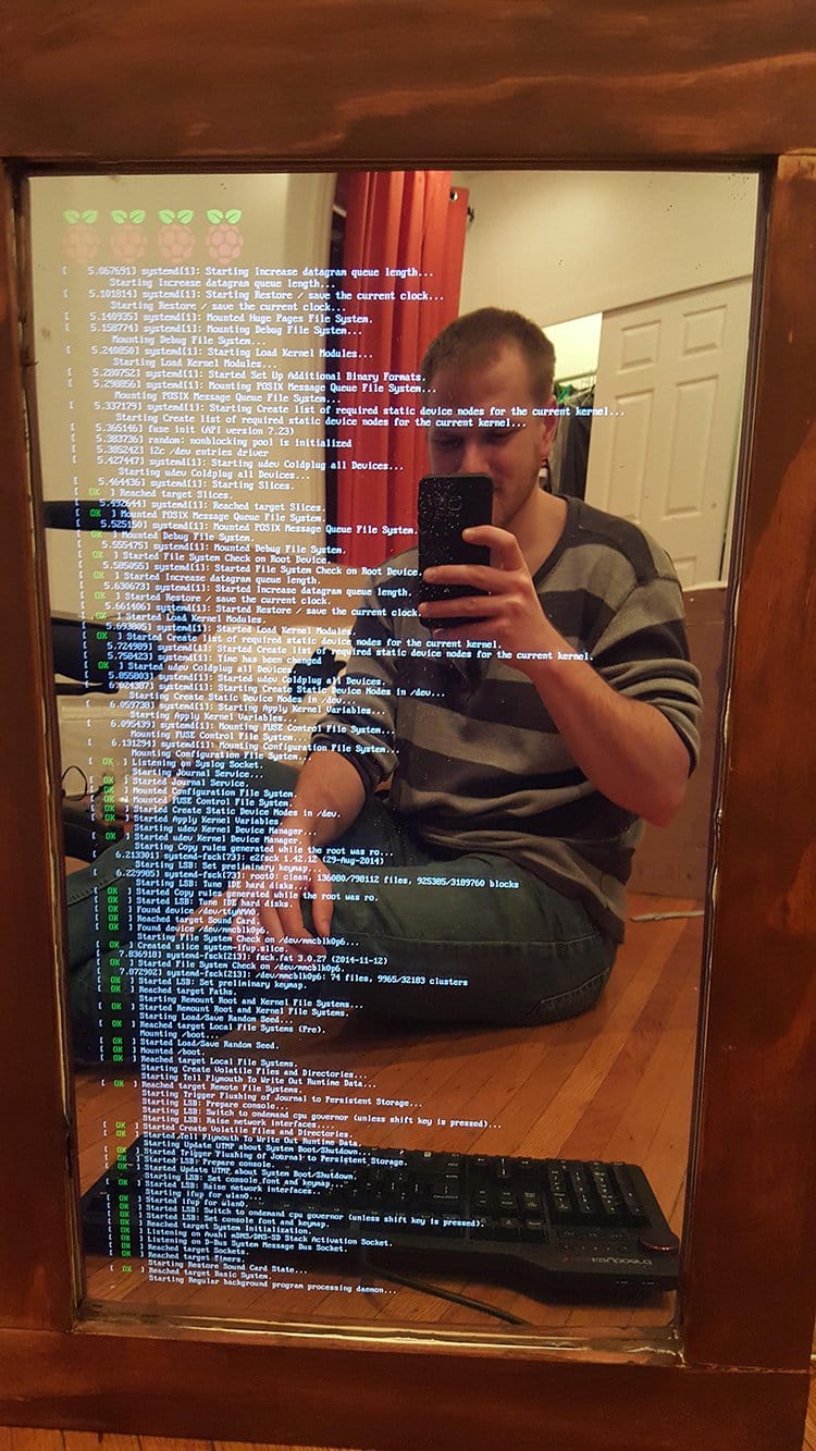 Combine A Computer Monitor And A Mirror To Create Everything You Need