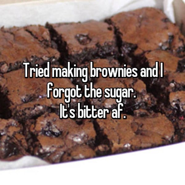 cooking fails bitter brownies