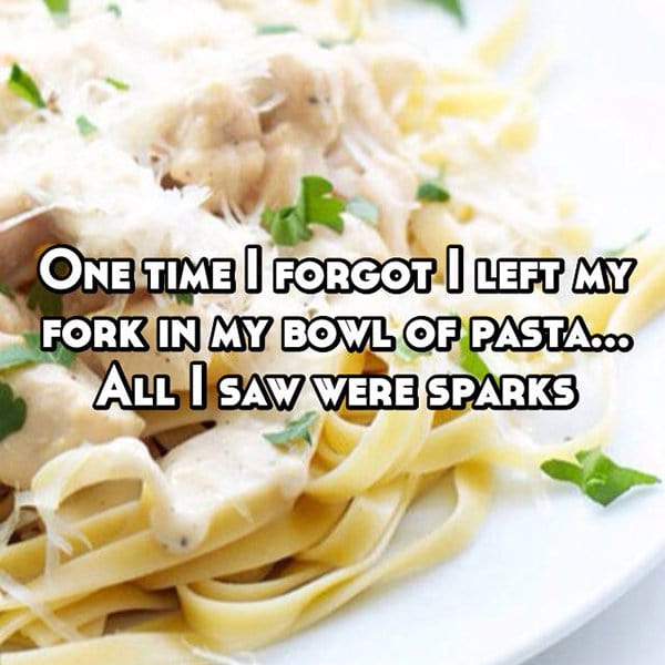 cooking fails sparks pasta