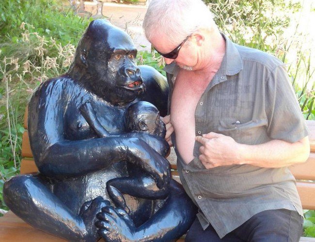 dad jokes gorilla statue