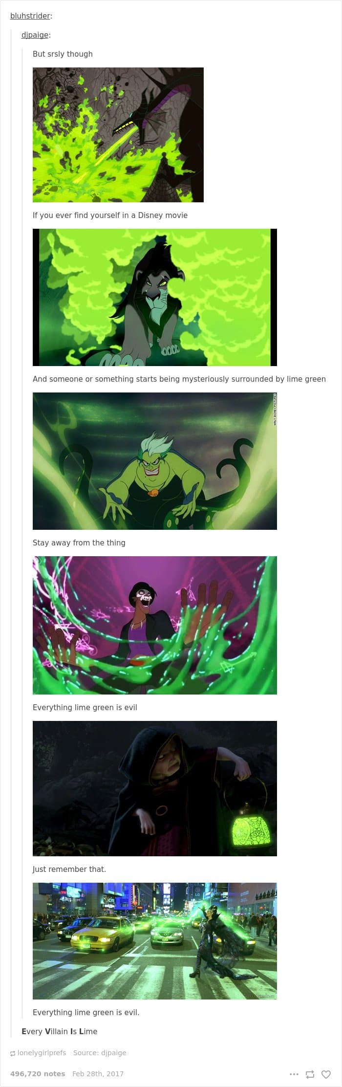 disney-tumblr-posts green means evil