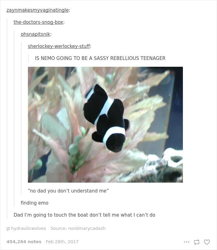 disney-tumblr-posts nemo goes emo