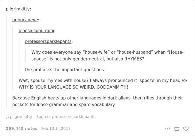 english language jokes house spouse