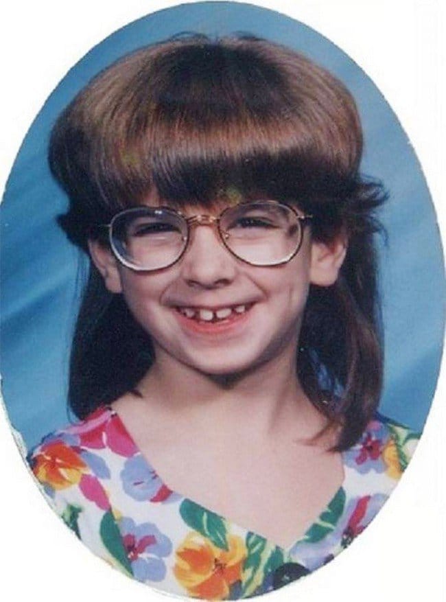 funny 80s 90s hairstyles glasses girl