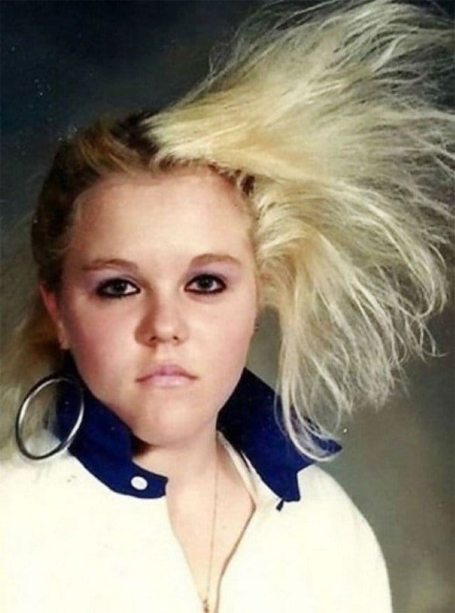 funny 80s 90s hairstyles one side bushy