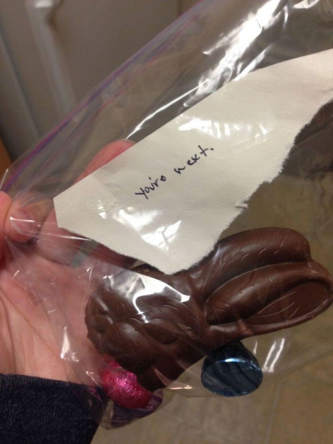 funny love notes choc bunny youre next