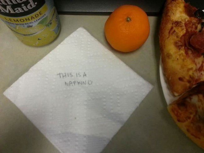 funny love notes napkin