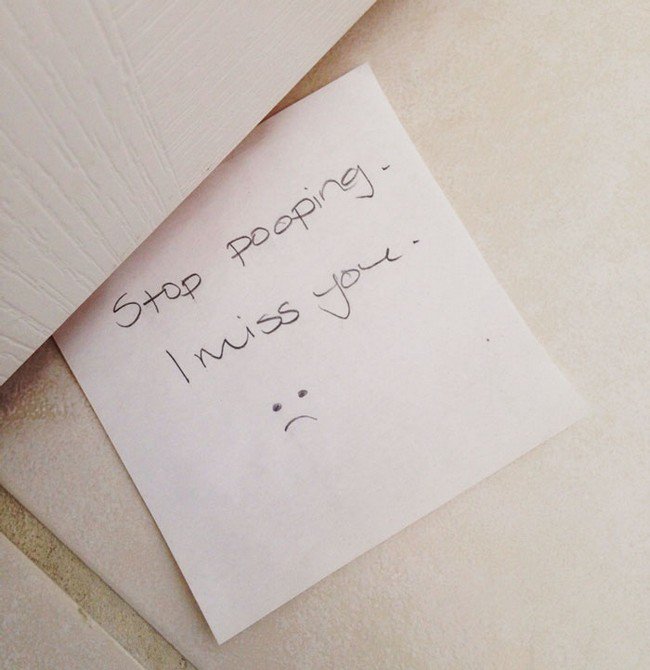 funny love notes stop pooping
