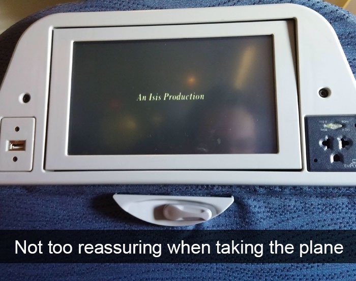 funny-things on plane isis production