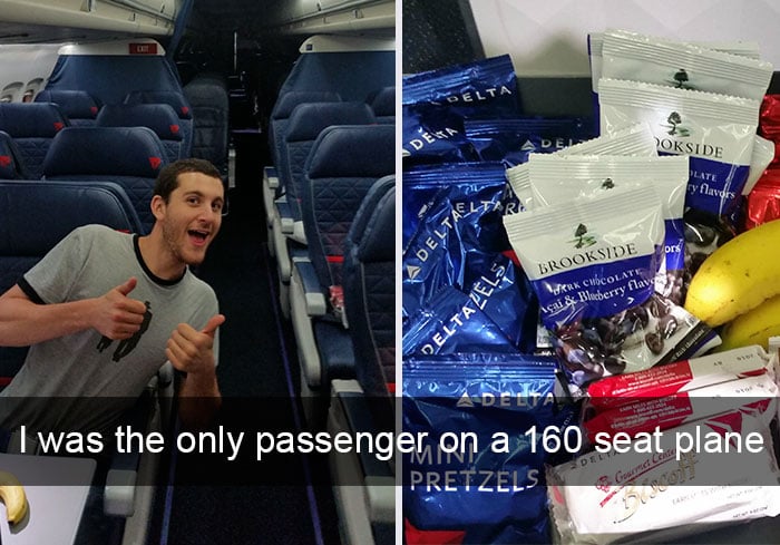 funny-things on plane solo passenger