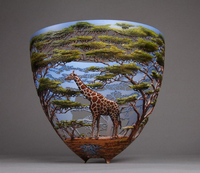 gordon pembridge wood carving giraffe trees