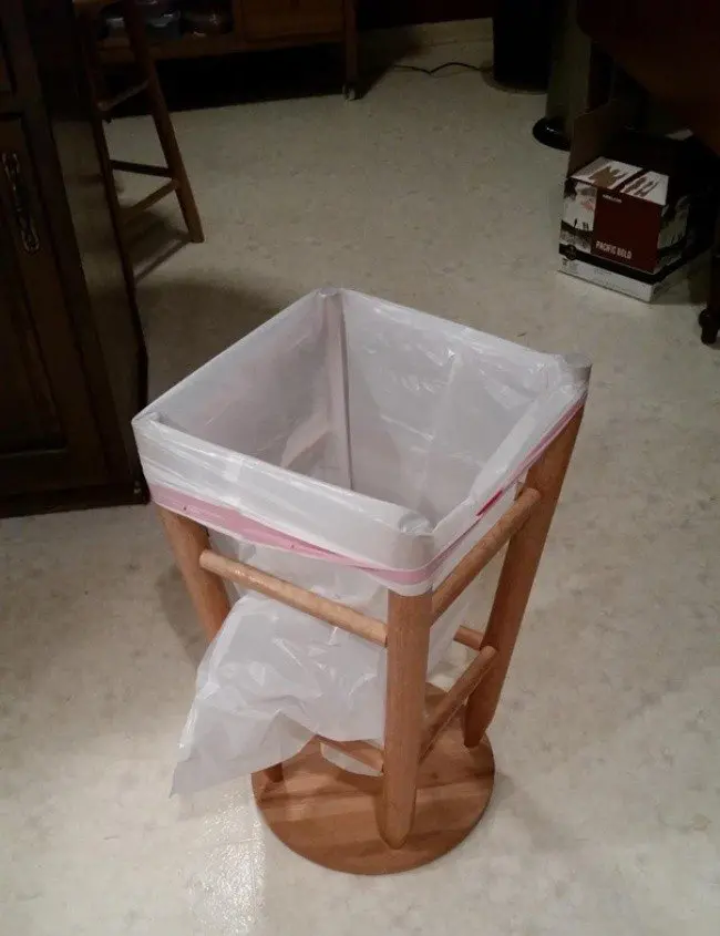 homemade bin stool
