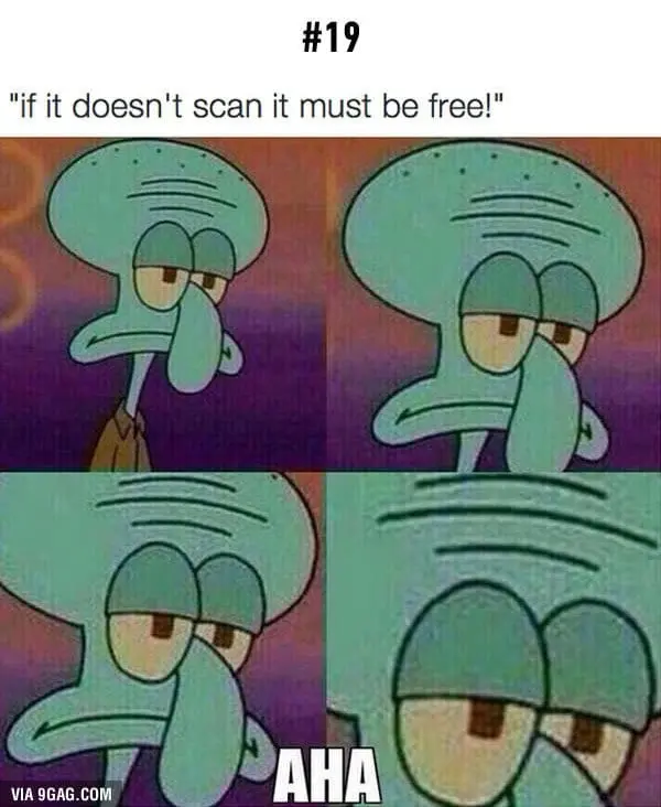 if it doesnt scan it must be free