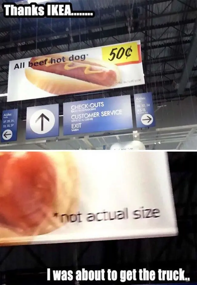 ikea jokes hotdog