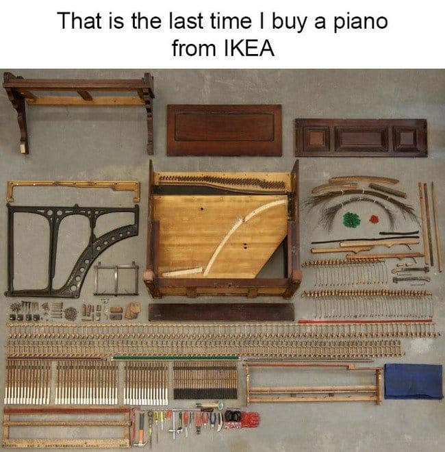 ikea jokes piano assembly