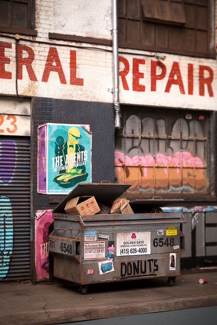 miniature-architecture-joshua-smith dumpsters