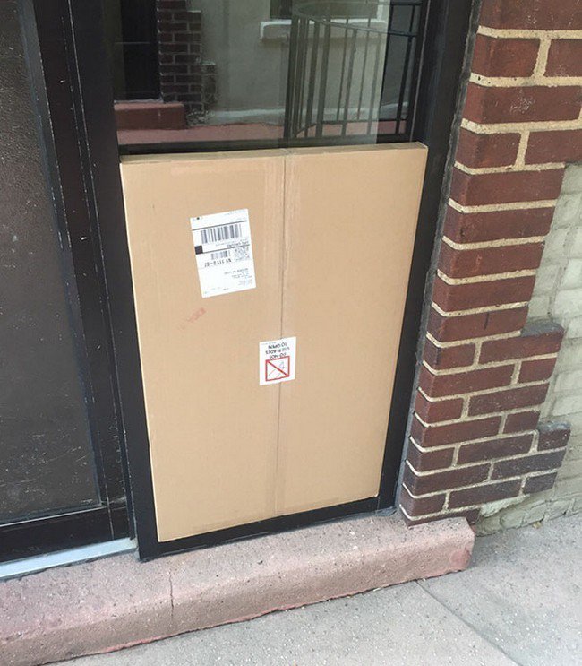 package blocking door