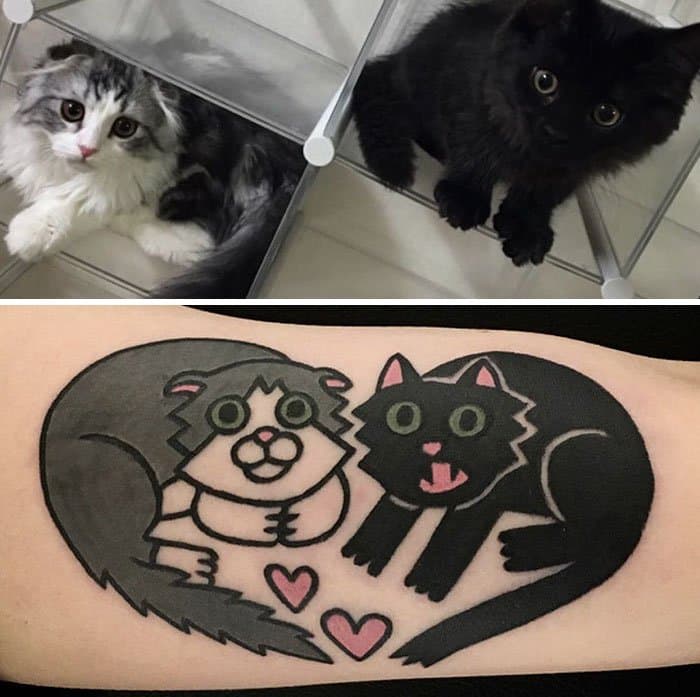 pet-tattoos-jiran cat heart